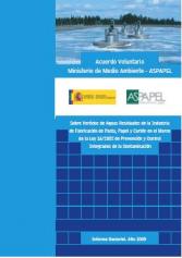 Acuerdo Voluntario MMA-ASPAPEL sobre Vertidos de Aguas Residuales, Informe Sectorial, Año 2009